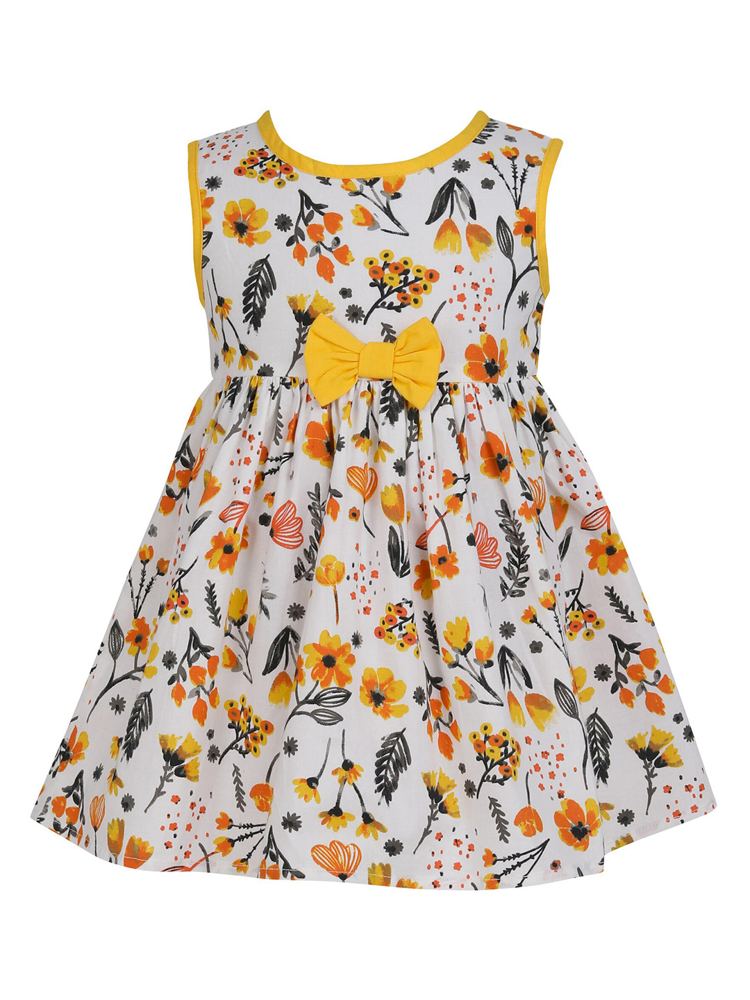 mama & bebe Girls Printed Fit & Flare Dress