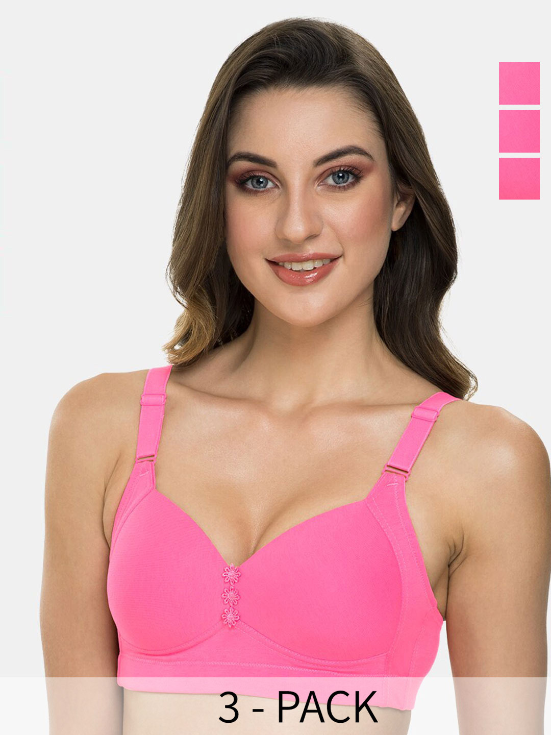 Tweens Pack of 3 Lite Wite Minimiser Support Medium Padded Cotton-Spandex Bra