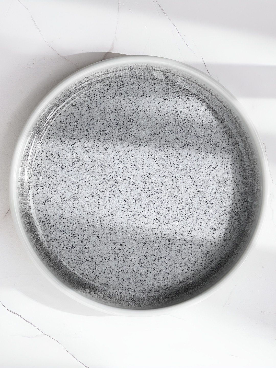 Home Centre Grey Melamine Food Serving Plate
