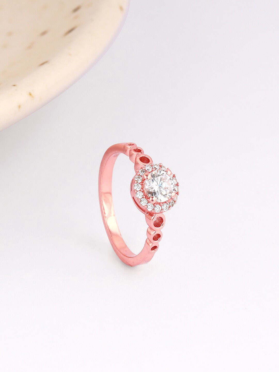 GIVA 925 Sterling Silver Rose Gold-Plated Ring