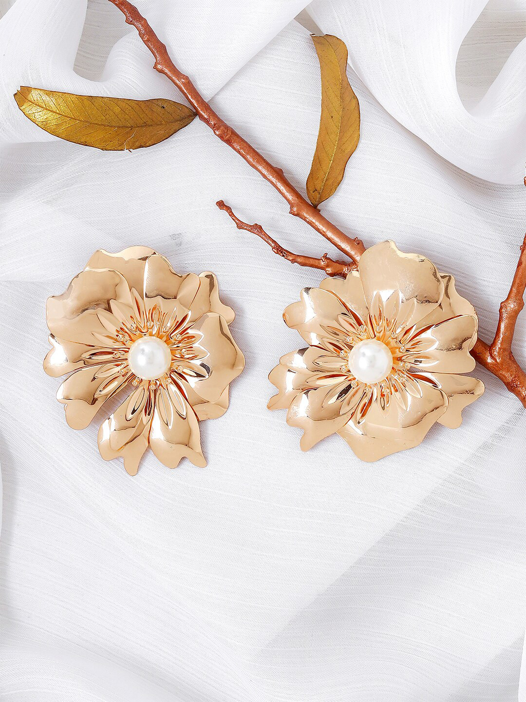 JOKER & WITCH Kalmia Gold-Plated Beaded Floral Studs