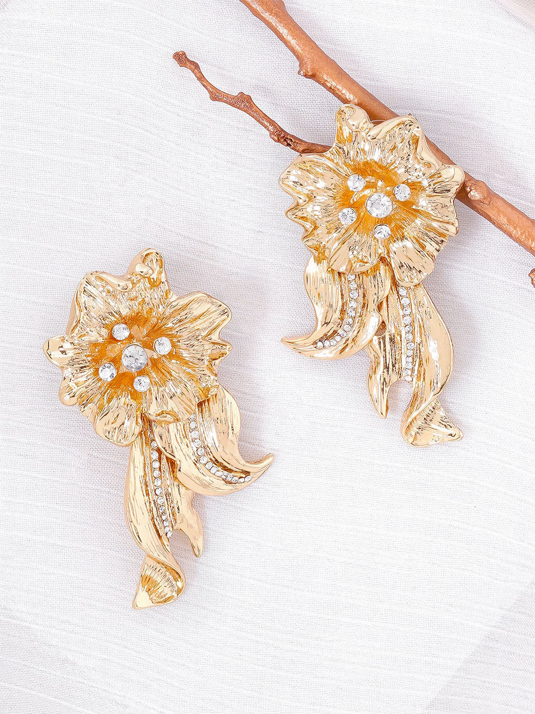 JOKER & WITCH Calendula Gold-Plated Beaded Floral Drop Earrings