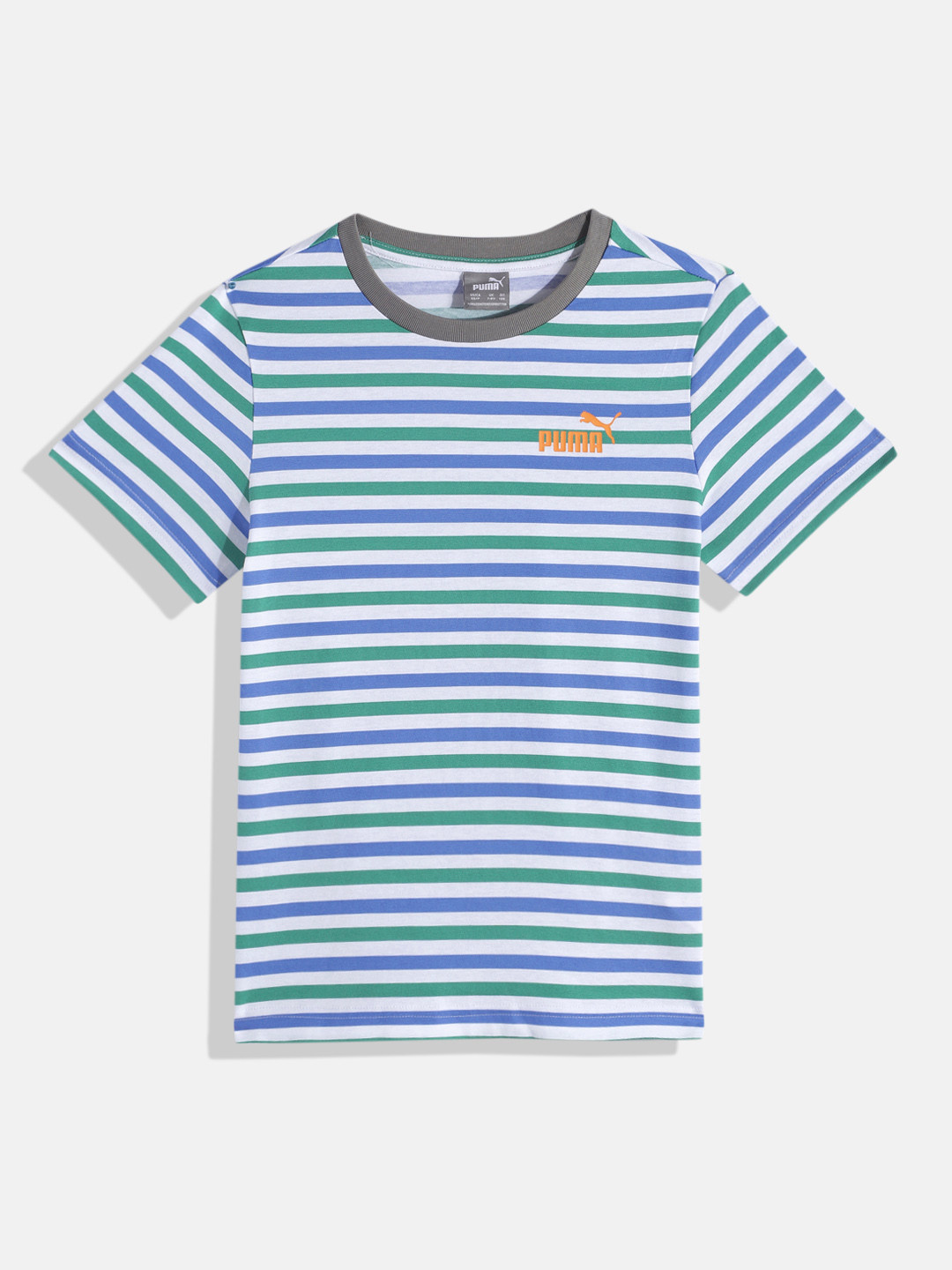 Puma Kids Striped Pure Cotton ESS + Summer Camp T-shirt