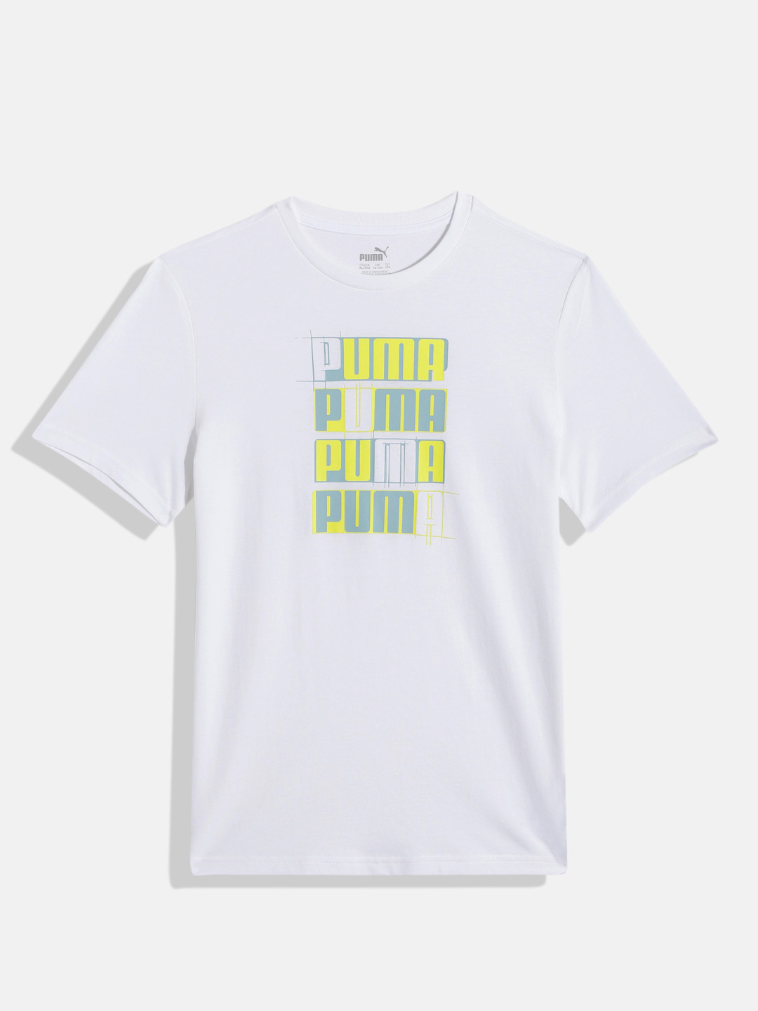 Puma Boys Brand Logo Lab Youth Printed Knitted Pure Cotton T-shirt