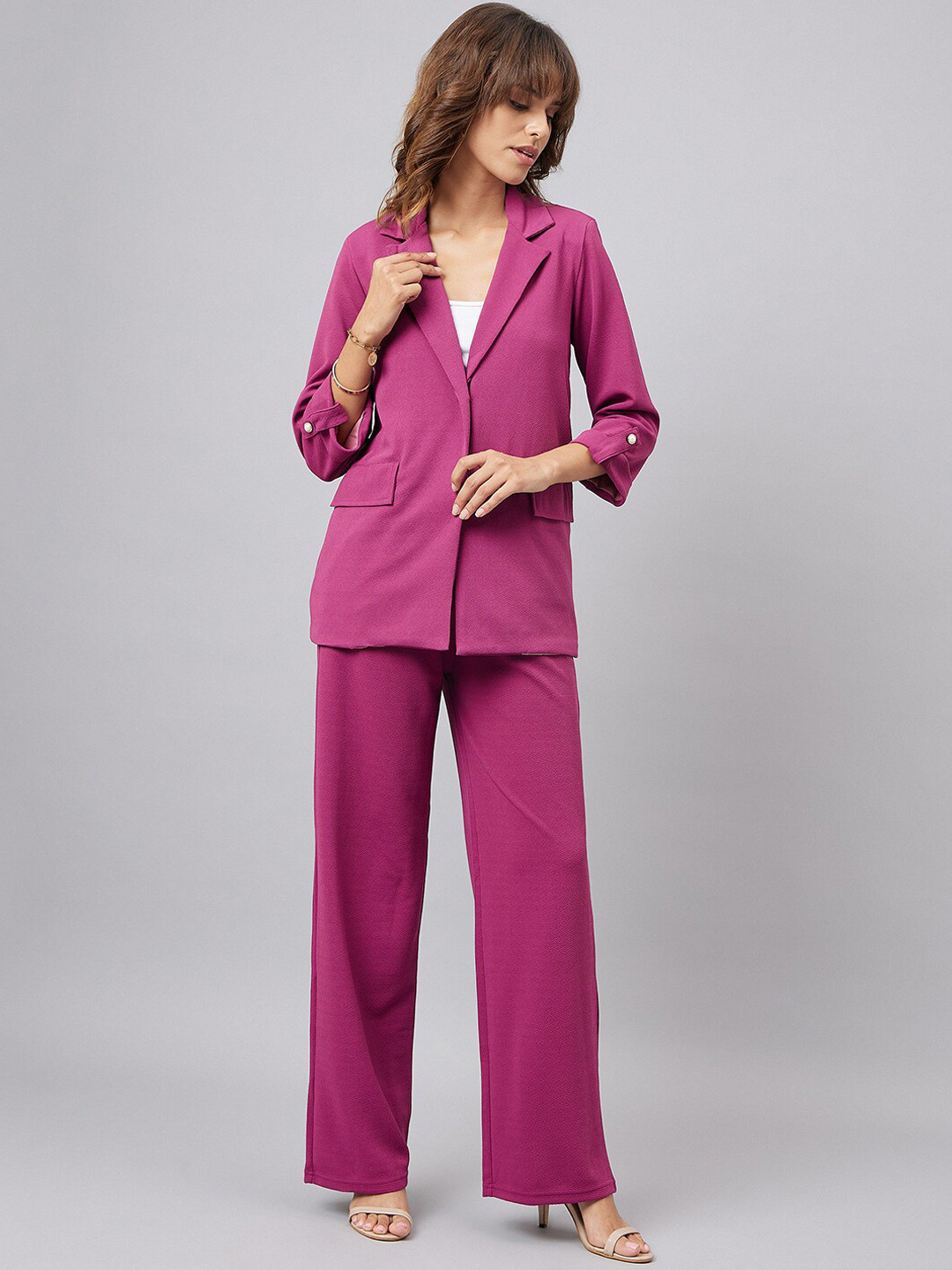 Orchid Blues Blazer & Flared Trousers Co-Ords