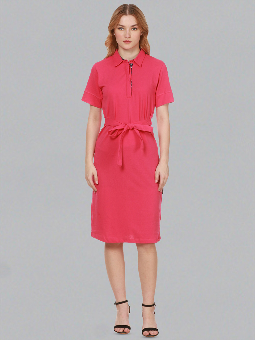 Dream of Glory Inc Shirt Collar Pure Cotton T-shirt Dress