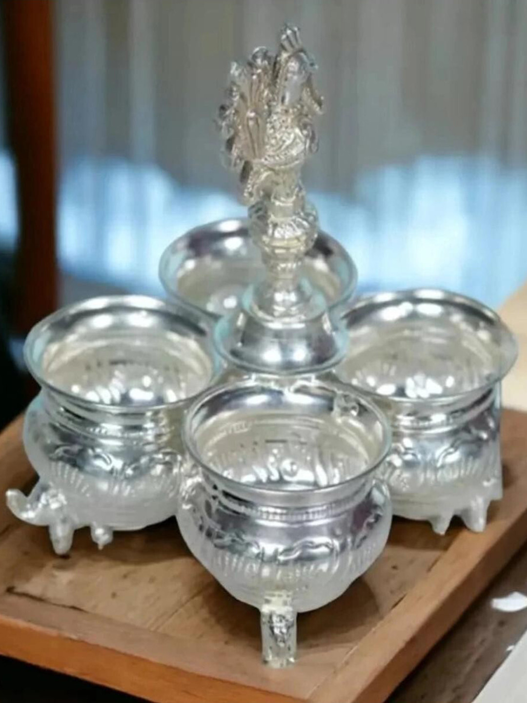 Sigaram German Silver Metal 4 Cup Panchwala