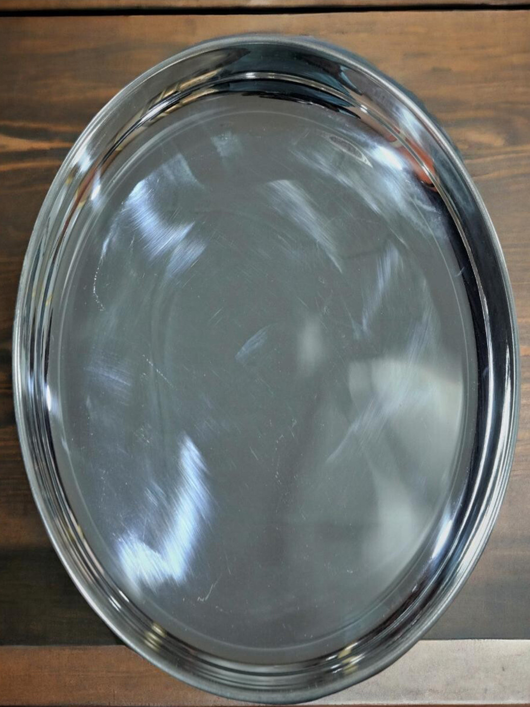 Sigaram Grey German Silver Plain Plate