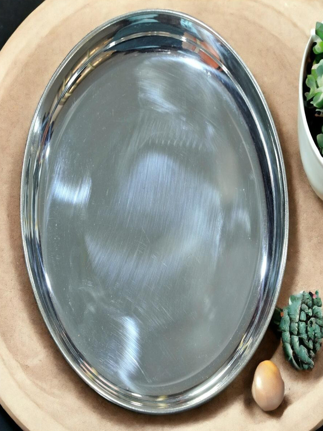 Sigaram German Silver Plain Plate