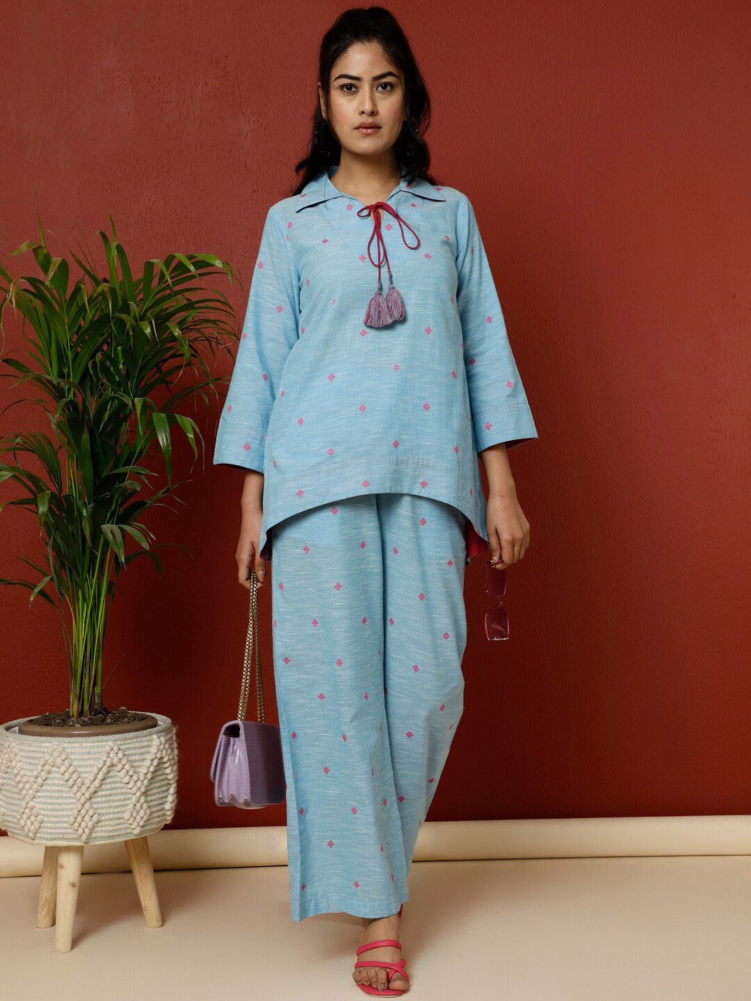 Jaipur Kurti Cotton Yard Dyed Loungewear Set