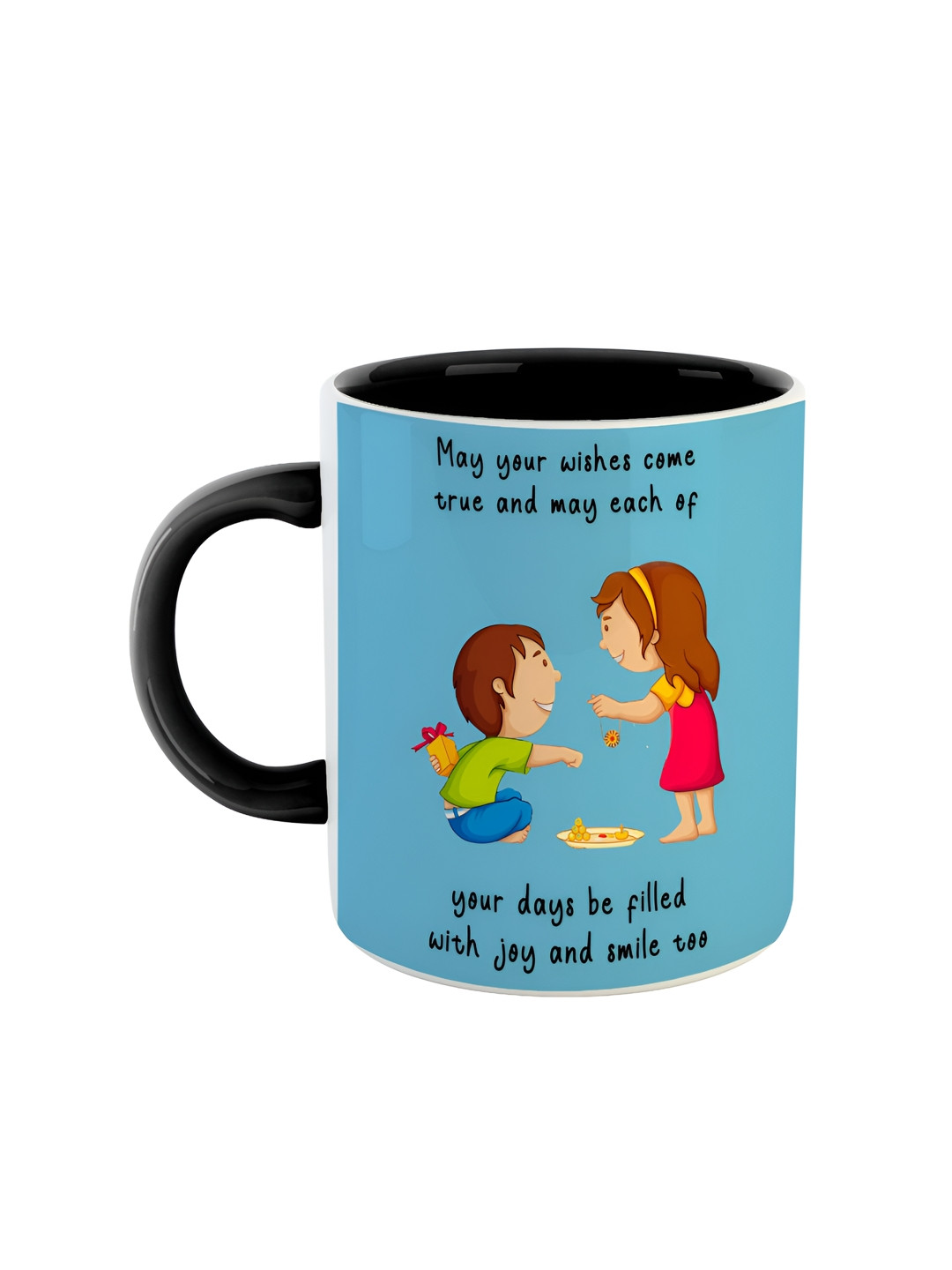 ARTBUG Rajveer Name Personalised Black Typography Ceramic Microwave Safe Mug-350ml