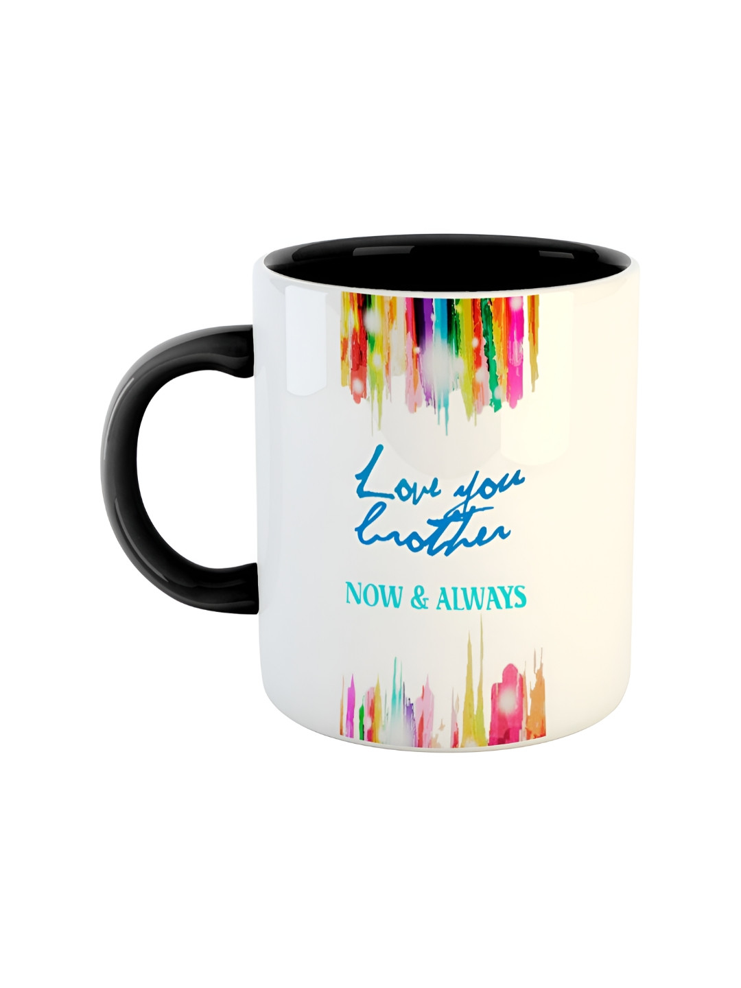 ARTBUG Heart Black Typography Ceramic Microwave Safe Mug-350ml