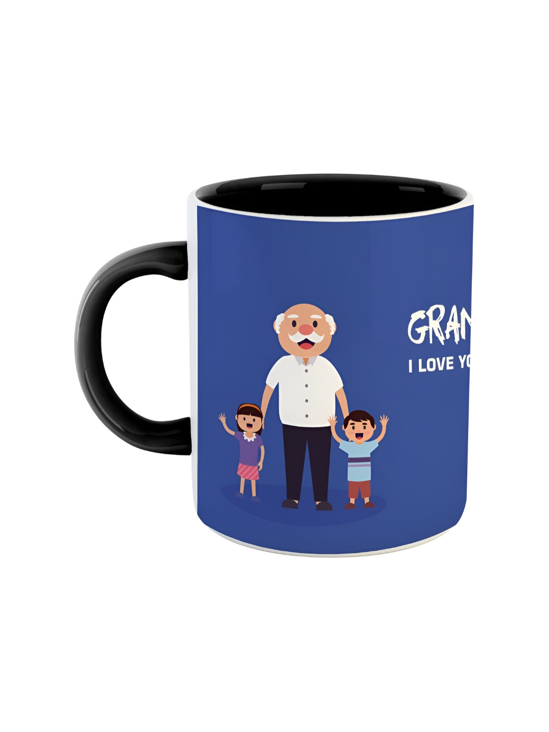 ARTBUG Personalized Rakhi Black Typography Ceramic Handmade Mug-350ml