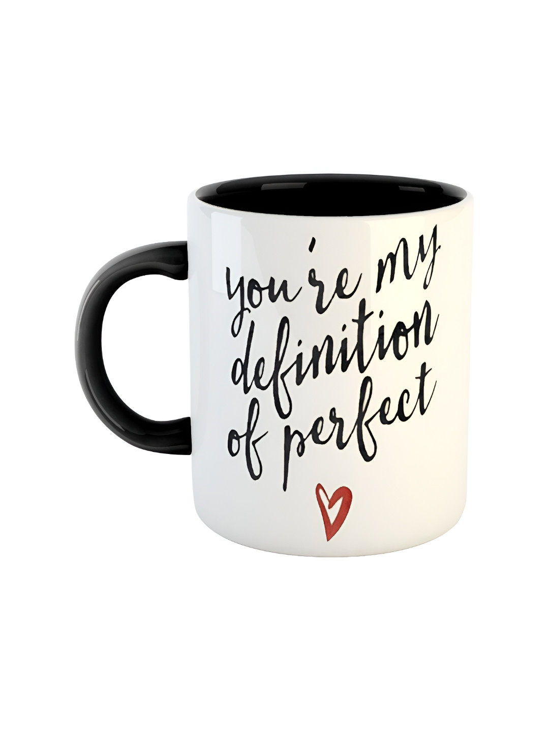 ARTBUG Im Not Fat Im Just Fluffy Panda Black Typography Ceramic Microwave Safe Mug-350ml