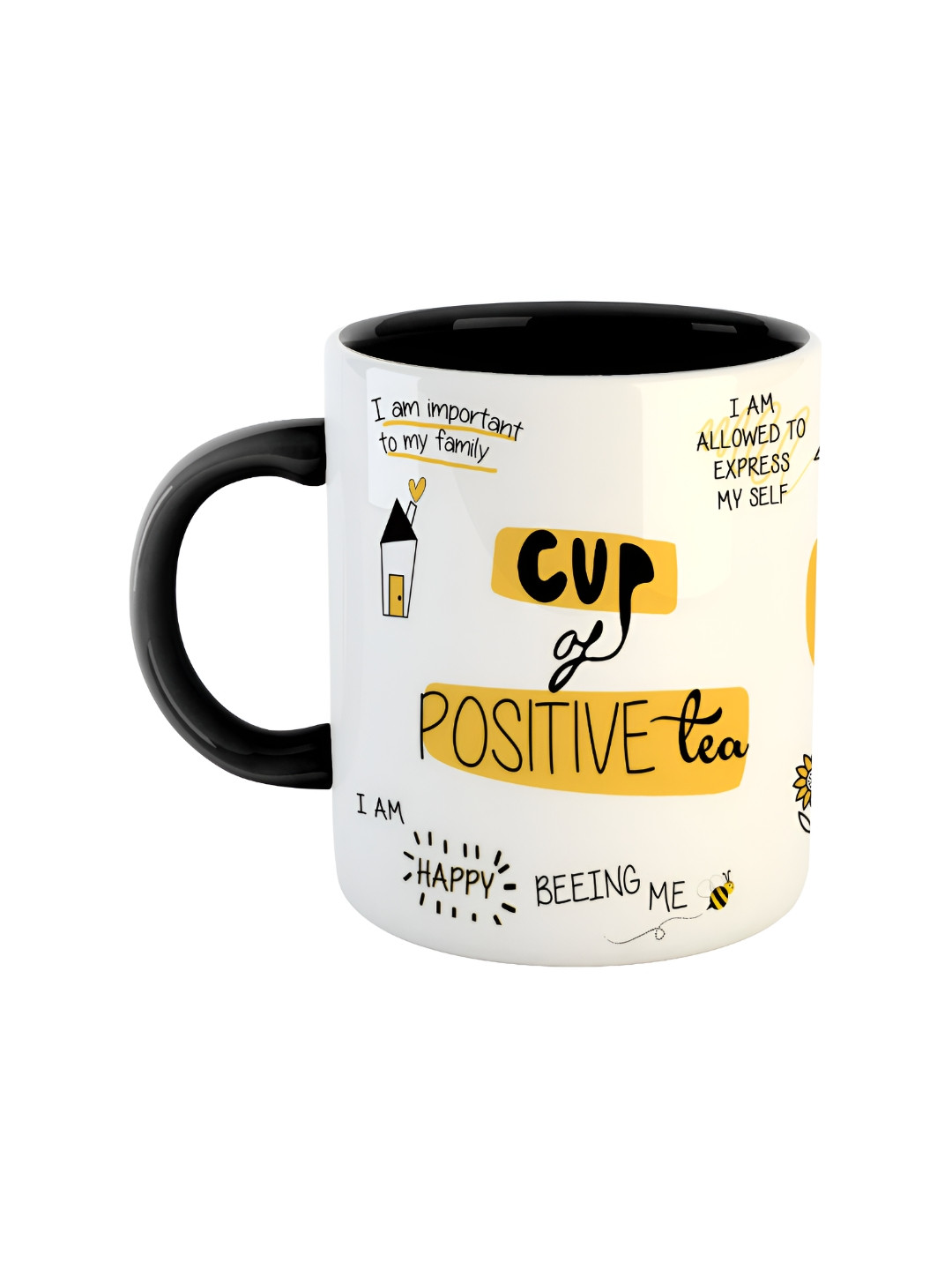 ARTBUG Rohit Name Personalised Black Typography Ceramic Microwave Safe Mug-350ml