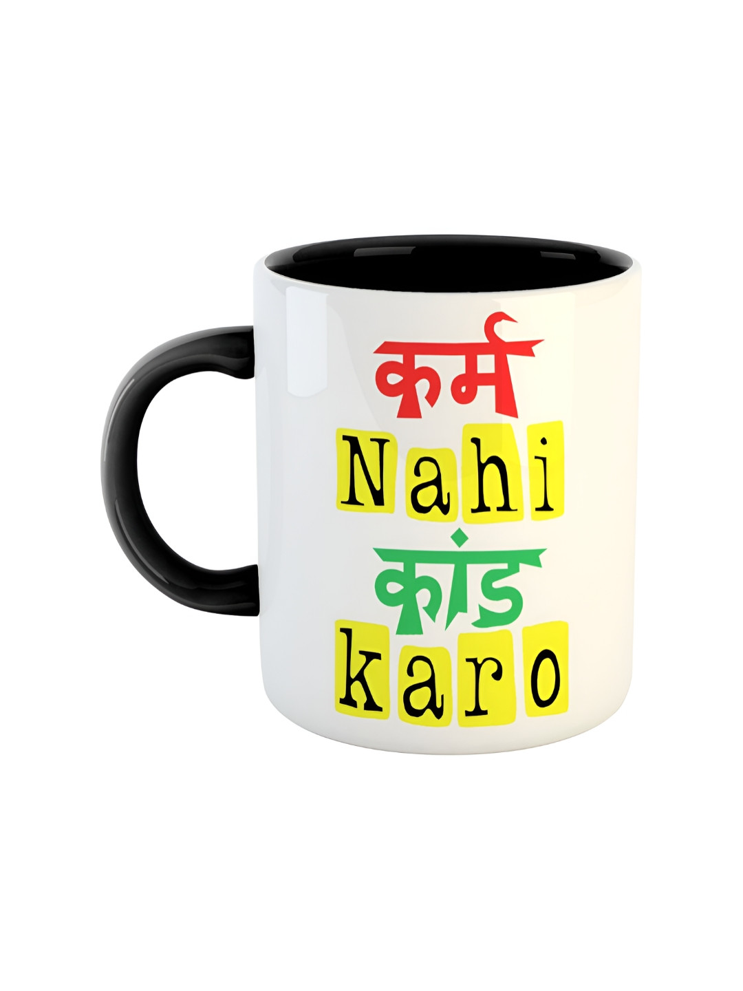 ARTBUG Premia Series Ivy Black Typography Ceramic Handmade Mug-350ml