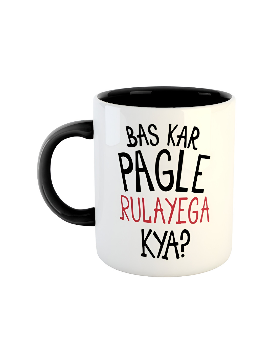 ARTBUG Torrent Black Typography Ceramic Handmade Mug-350ml