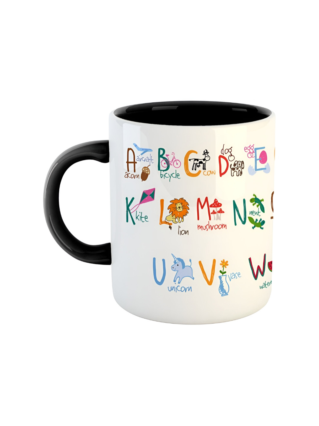 ARTBUG Sahay Name Personalised Black Typography Ceramic Handmade Mug-350ml