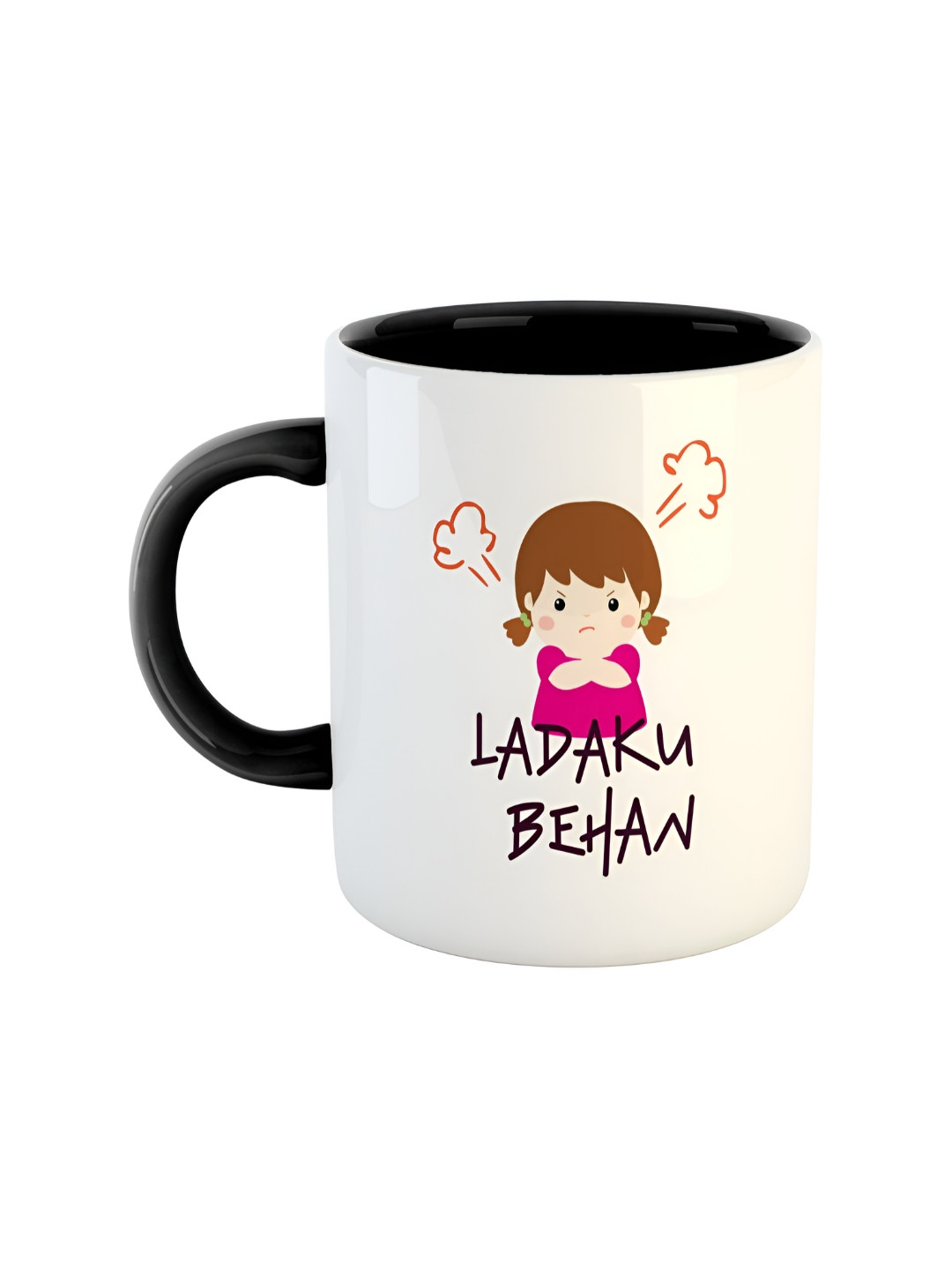 ARTBUG Heart Black Typography Ceramic Microwave Safe Mug-350ml