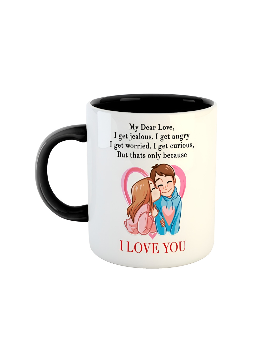 ARTBUG Satyajit Name Personalised Black Typography Ceramic Handmade Mug-350ml