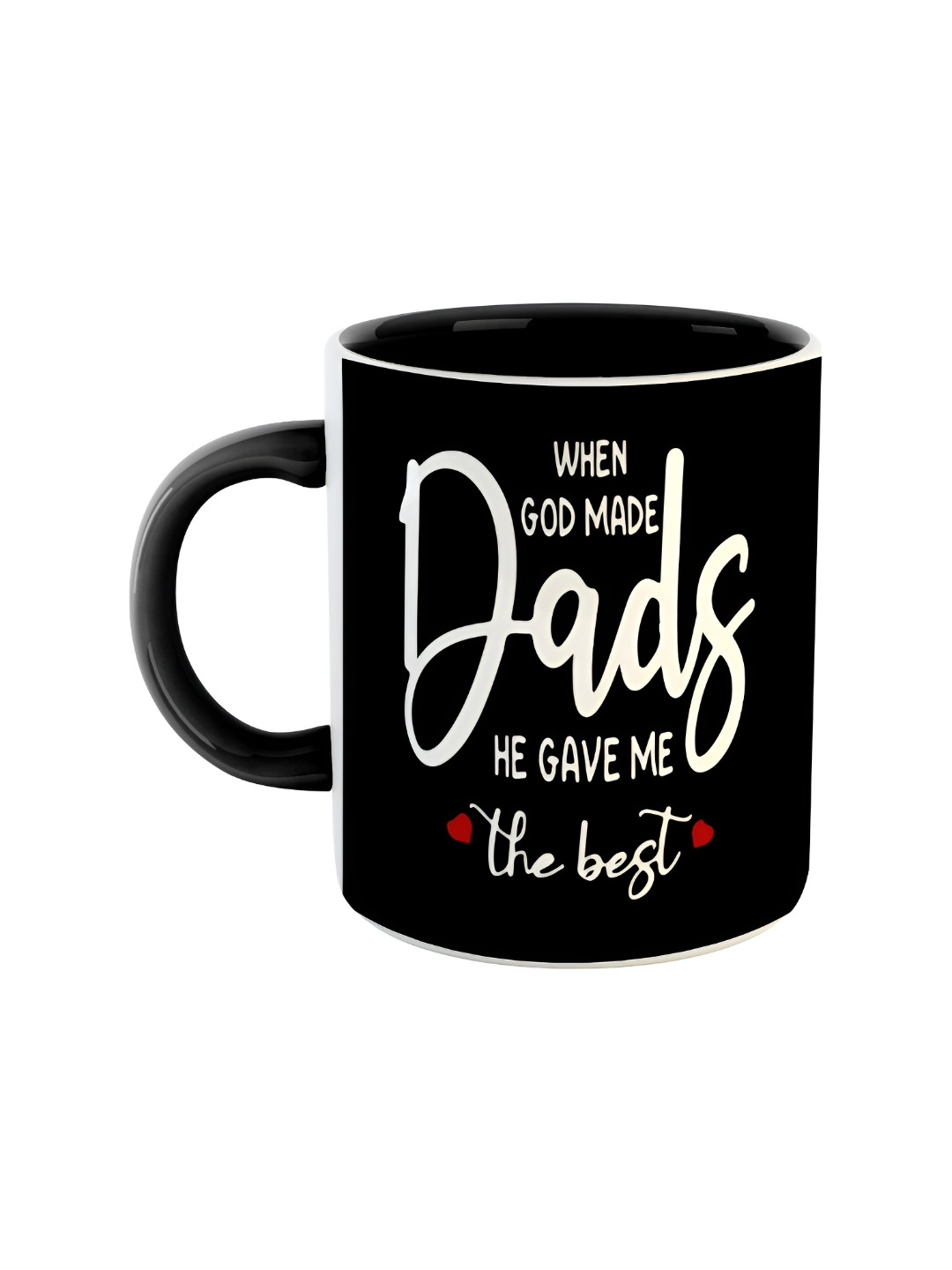 ARTBUG Naveen Name Personalised Black Typography Ceramic Microwave Safe Mug-350ml