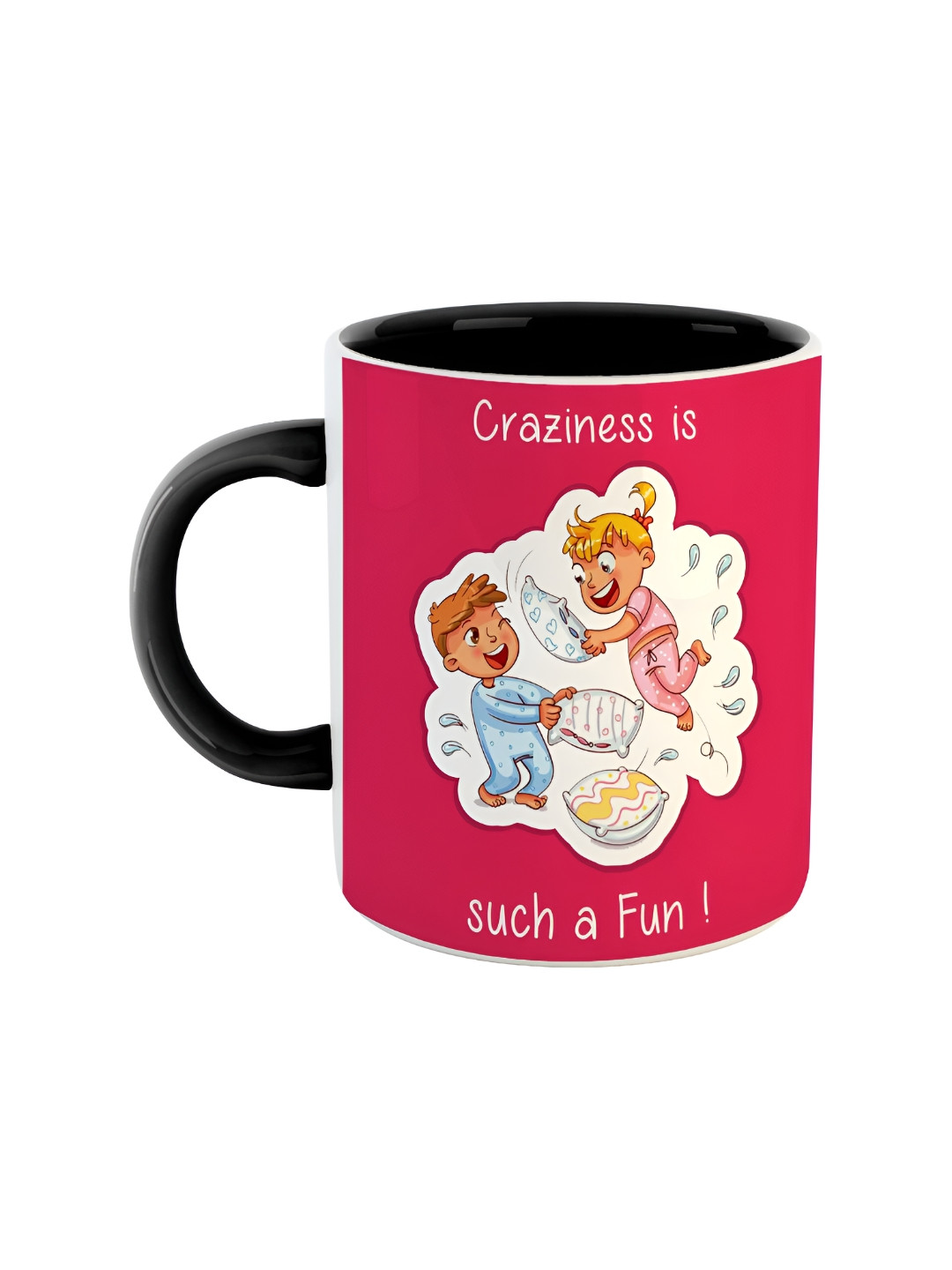 ARTBUG Daisy Bloom Black Typography Ceramic Handmade Mug-350ml