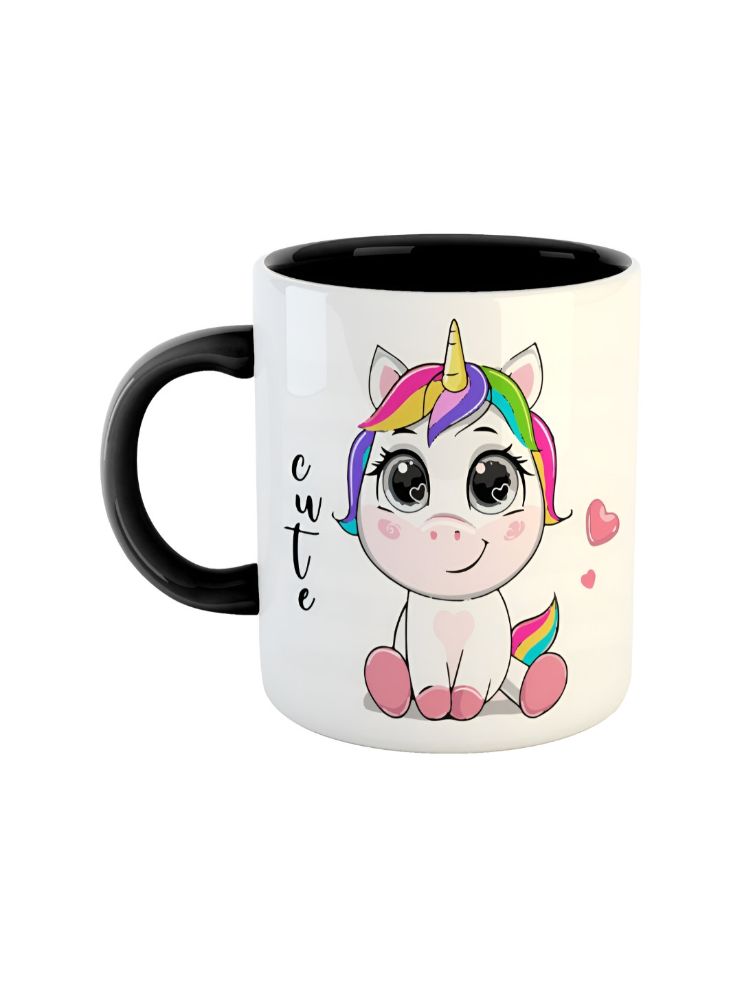 ARTBUG Swapnil Name Personalised Black Cartoon Characters Ceramic Microwave Safe Mug-350ml