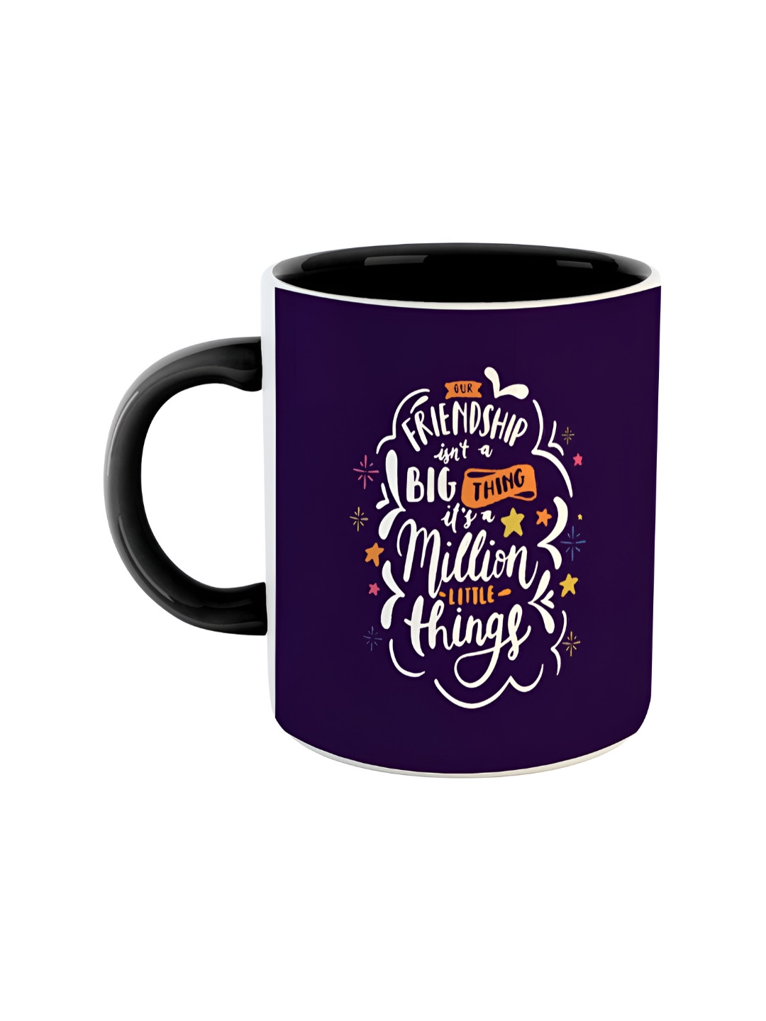 ARTBUG Nitin Name Personalised Black Typography Ceramic Microwave Safe Mug-350ml