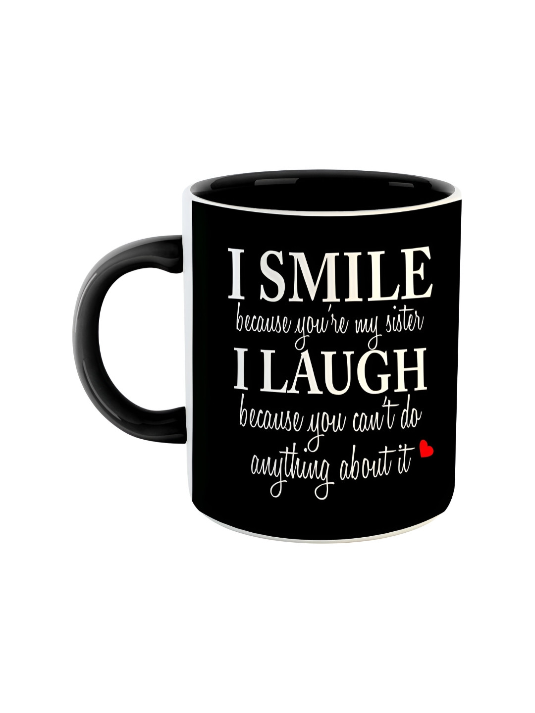 ARTBUG Black & White Dishwasher Safe Printed Ceramic Glossy Mug 350 ml