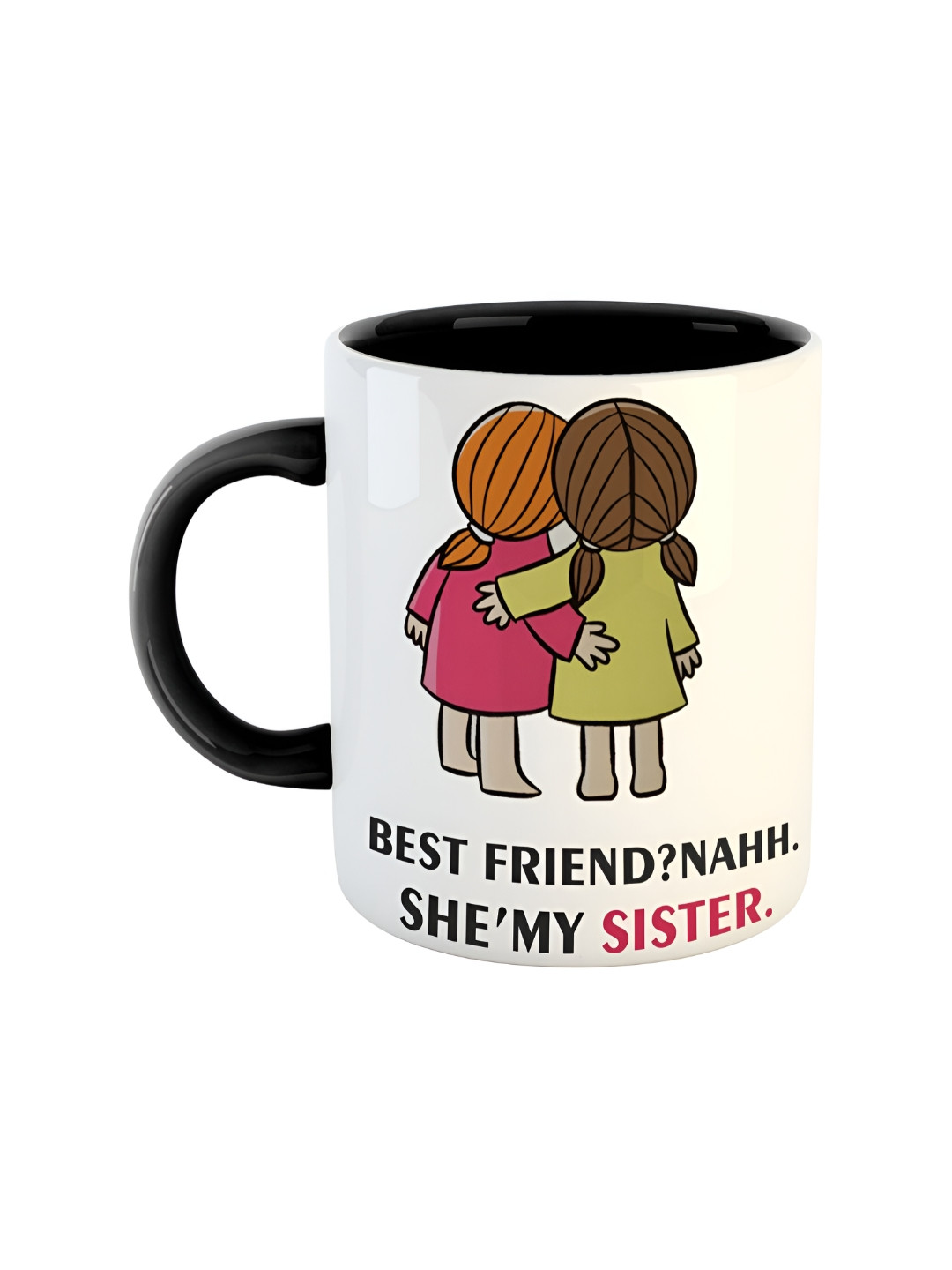 ARTBUG Anny Glitz Black Typography Ceramic Microwave Safe Mug-350ml