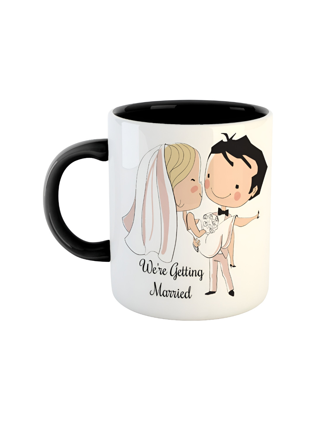 ARTBUG Danveer Name Personalised Black Typography Ceramic Microwave Safe Mug-325ml