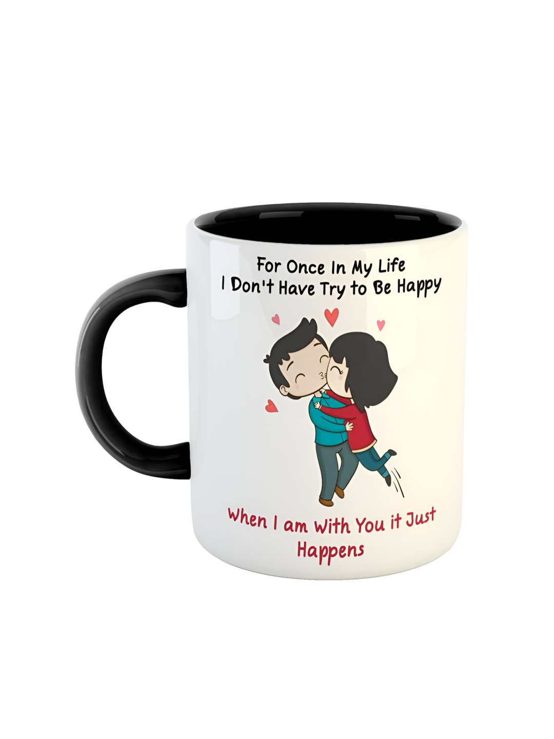 ARTBUG Baljiwan Name Personalised Black Typography Ceramic Handmade Mug-350ml