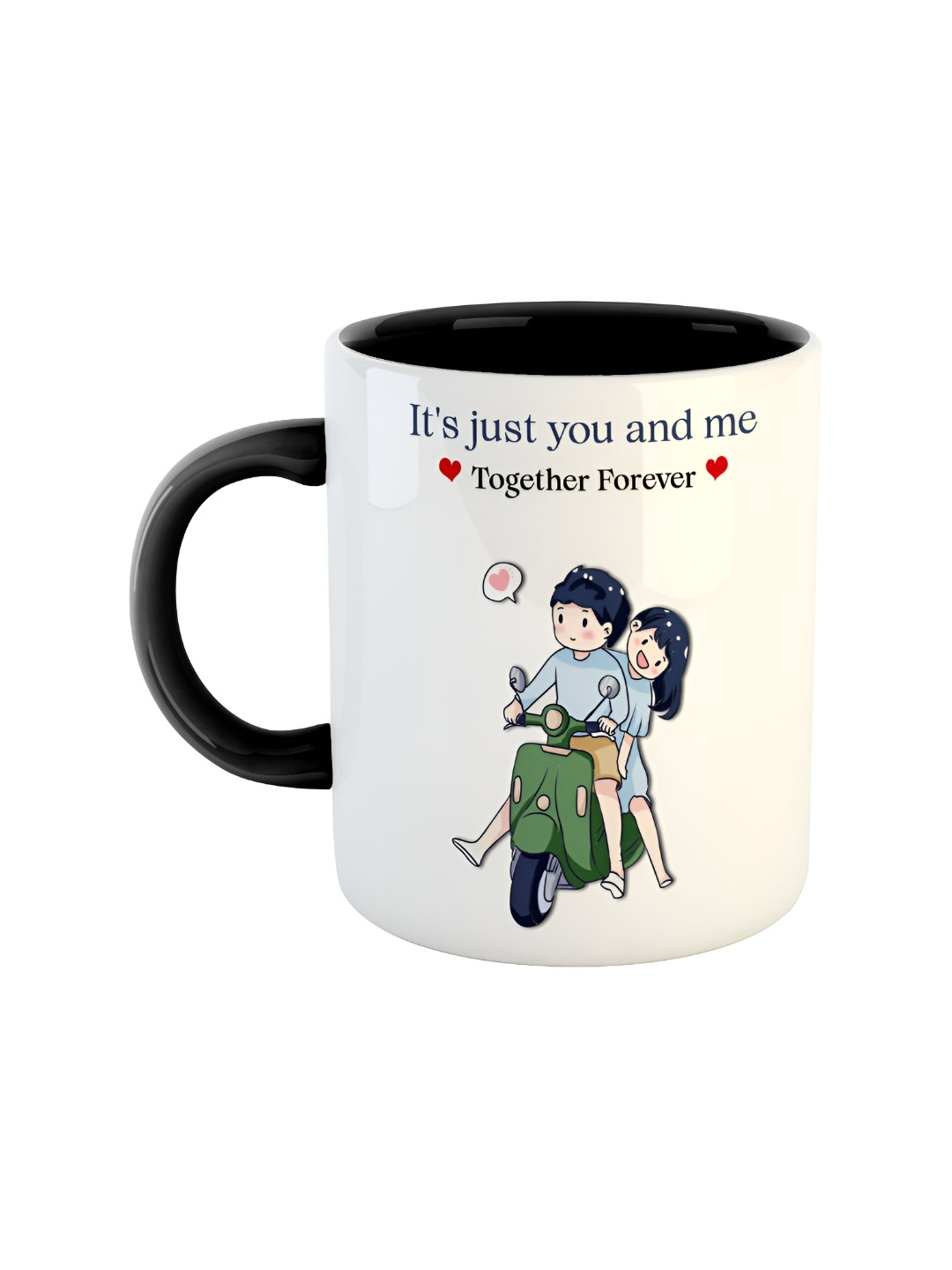 ARTBUG Zing Black Typography Ceramic Microwave Safe Mug-350ml