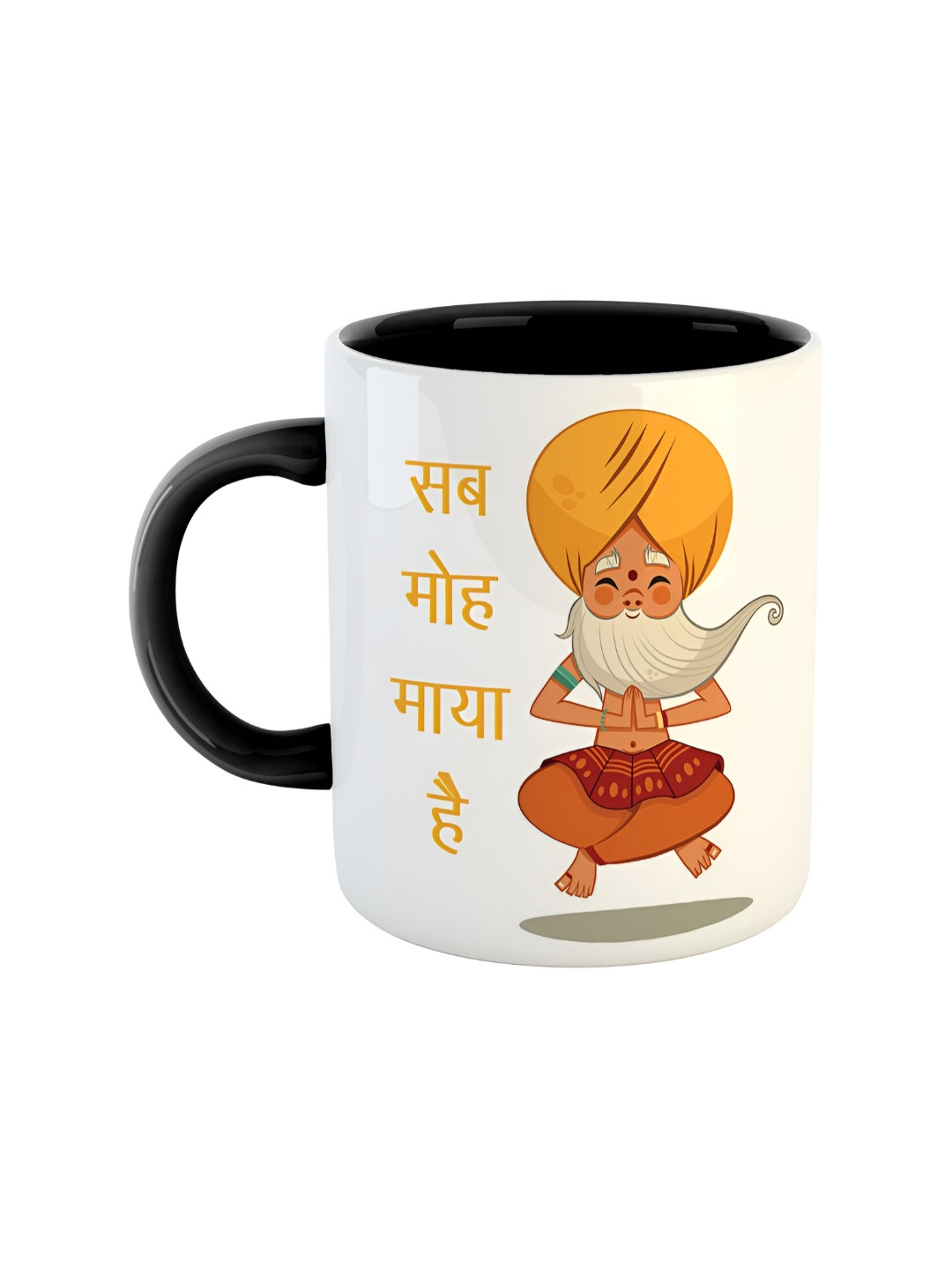 ARTBUG Shivendra Name Personalised Black Typography Ceramic Microwave Safe Mug-350ml