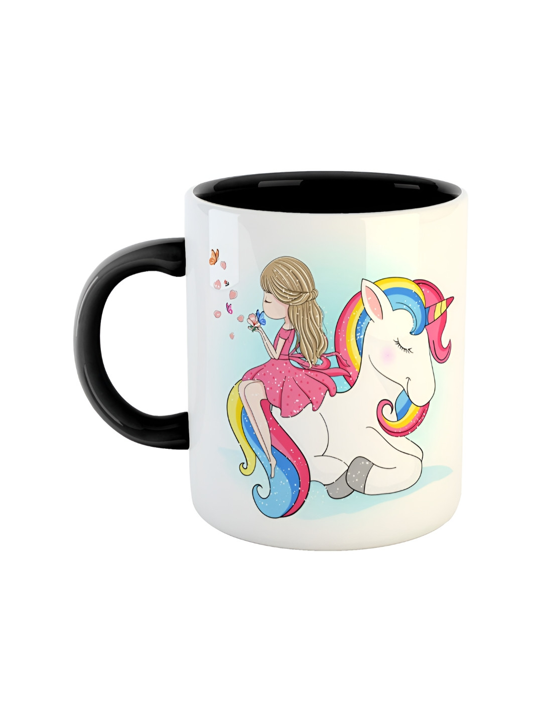 ARTBUG Black Cartoon Characters Ceramic Microwave Safe Mug-350ml