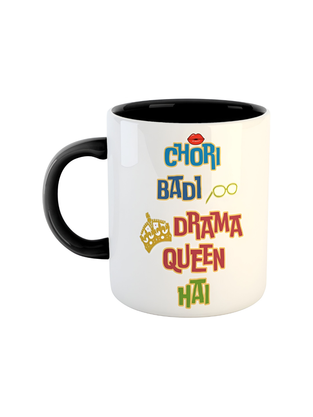 ARTBUG Karthik Name Personalised Black Typography Ceramic Handmade Mug-350ml