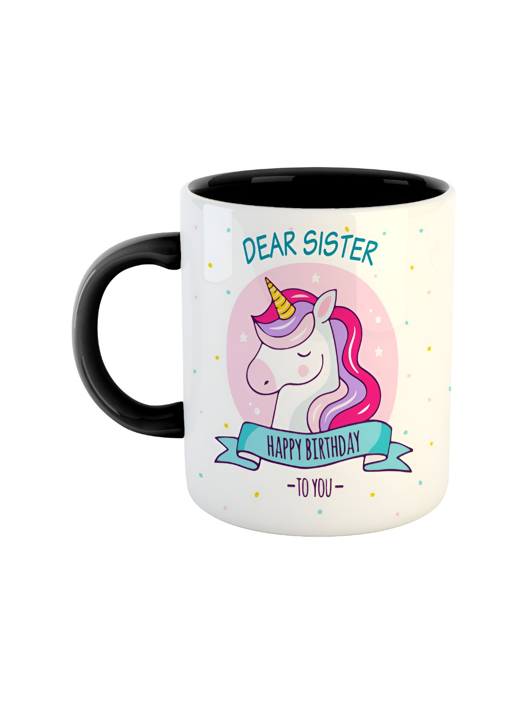 ARTBUG Saurabh Name Personalised Black Typography Ceramic Handmade Mug-350ml