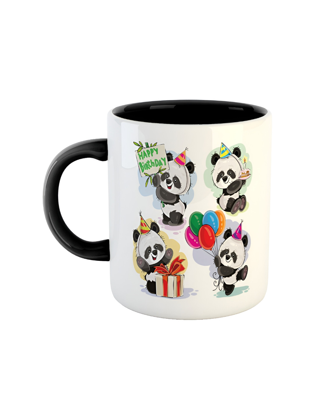 ARTBUG Glazed Lava Black Conversational Ceramic Microwave Safe Mug-350ml