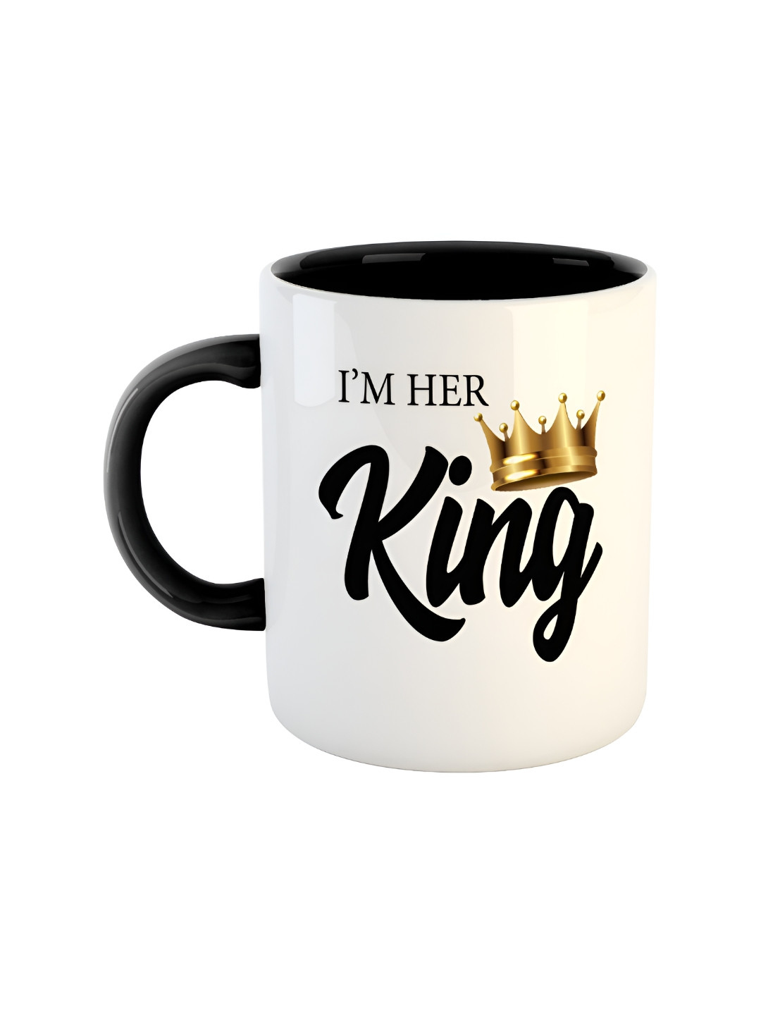 ARTBUG Hrithik Name Personalised Black Typography Ceramic Handmade Mug-350ml