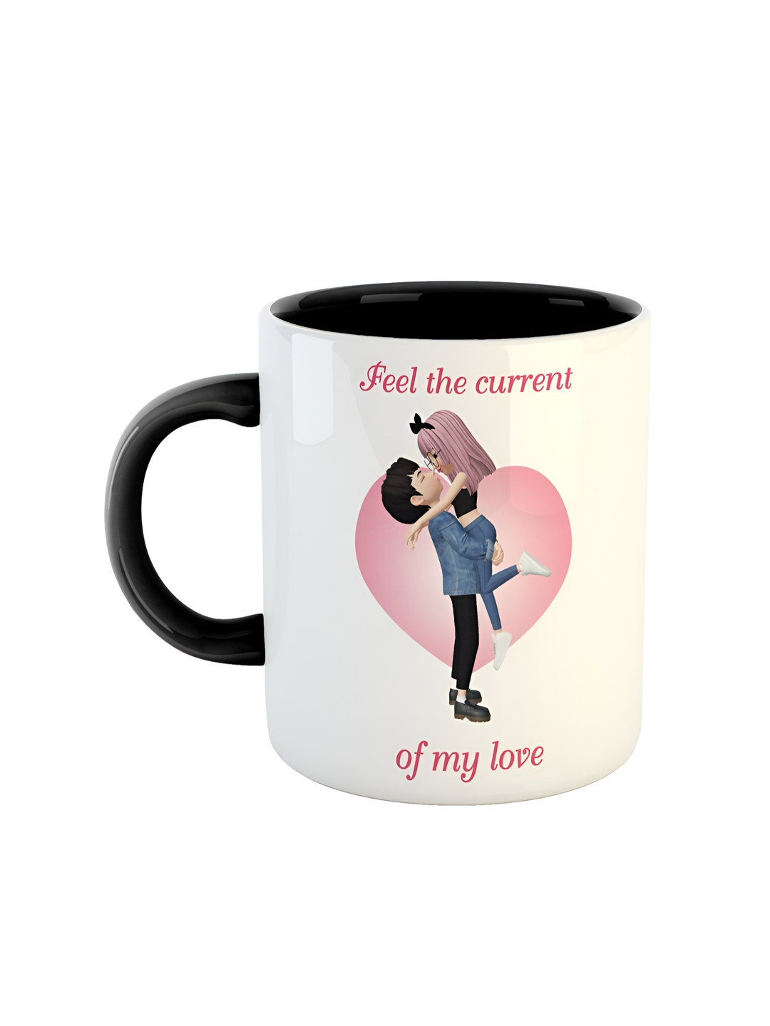 ARTBUG Hargun Name Personalised Black Typography Ceramic Handmade Mug-350ml