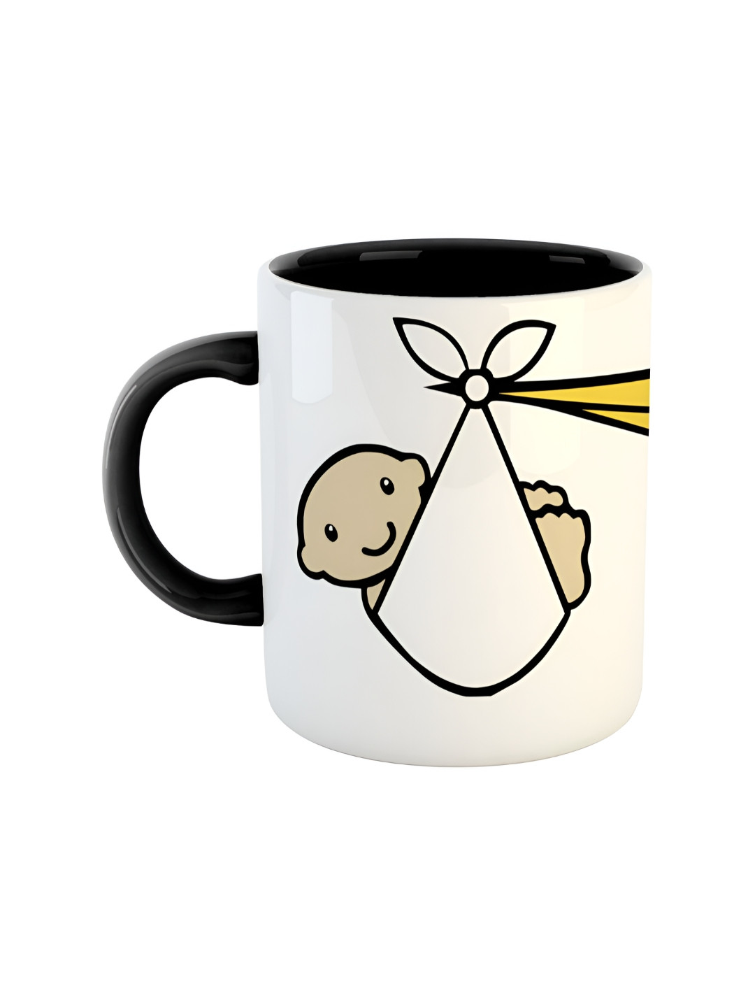 ARTBUG Muddy Black Conversational Ceramic Microwave Safe Mug-350ml