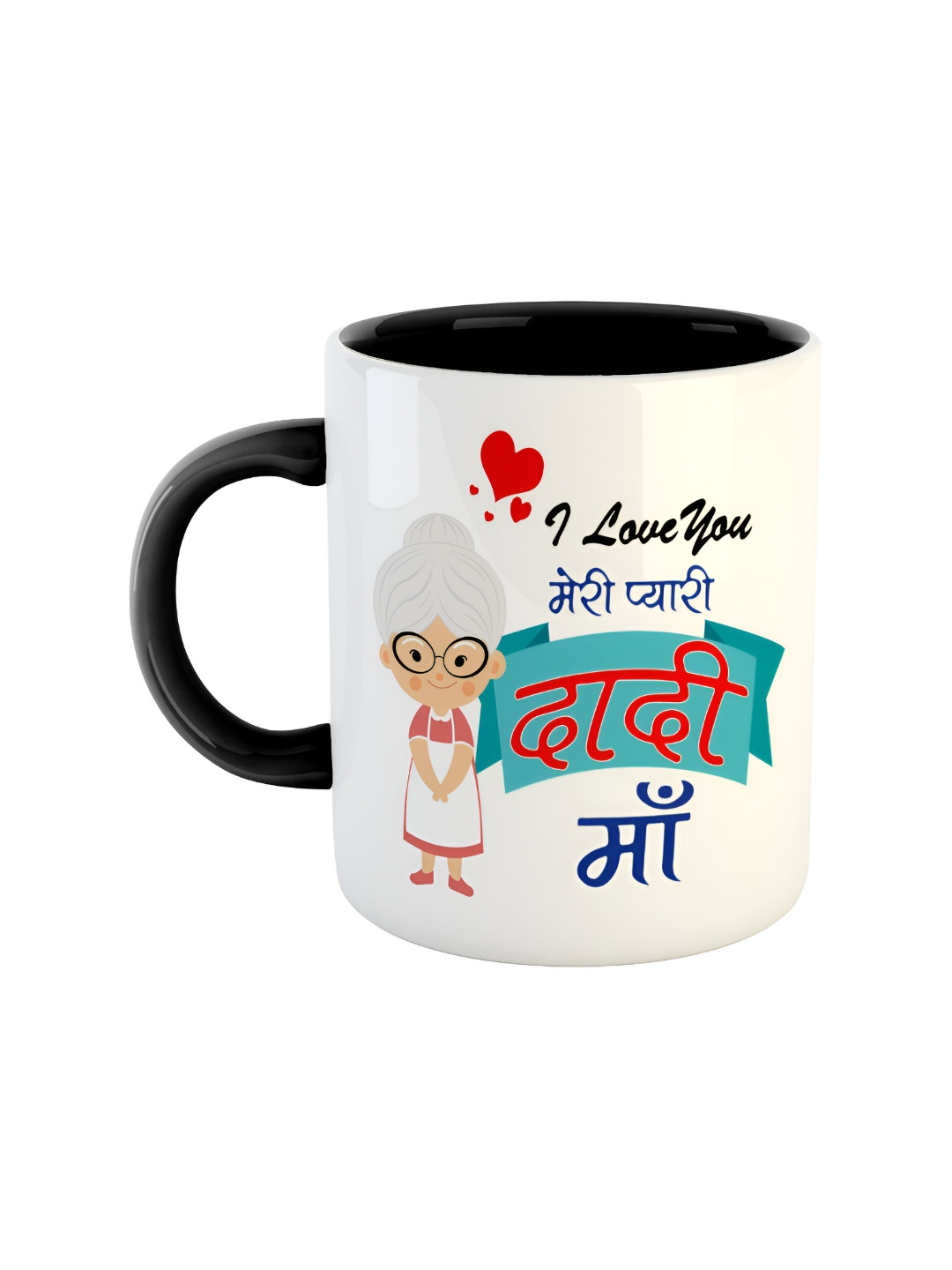 ARTBUG Jasper Name Personalised Black Typography Ceramic Microwave Safe Mug-325ml