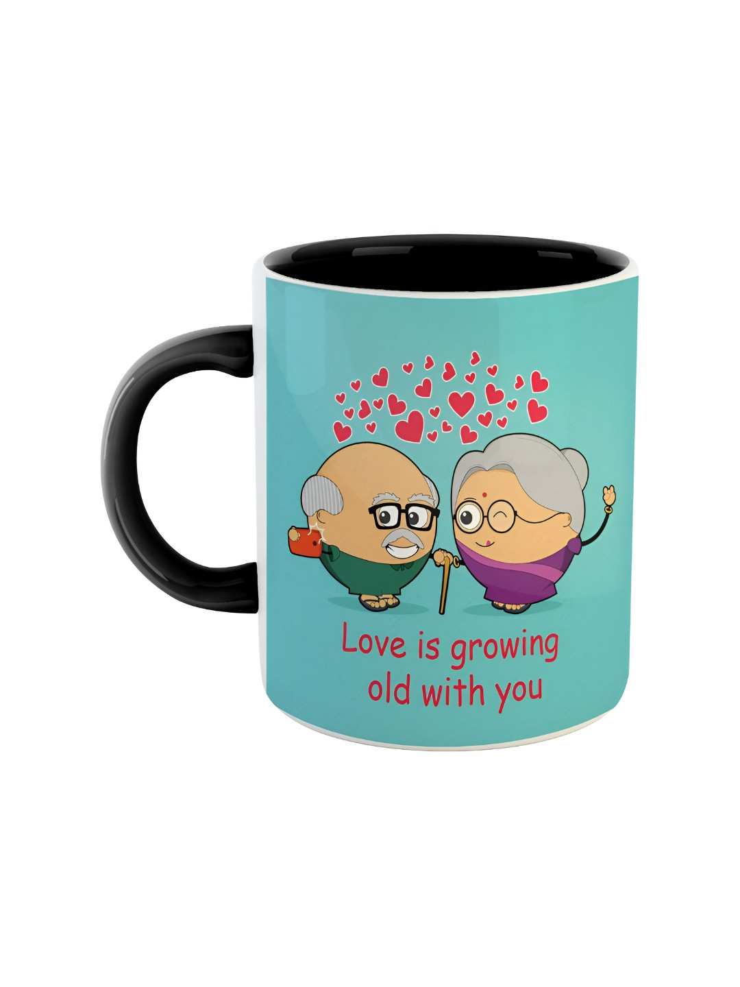 ARTBUG Surjan Name Personalised Black Typography Ceramic Microwave Safe Mug-325ml