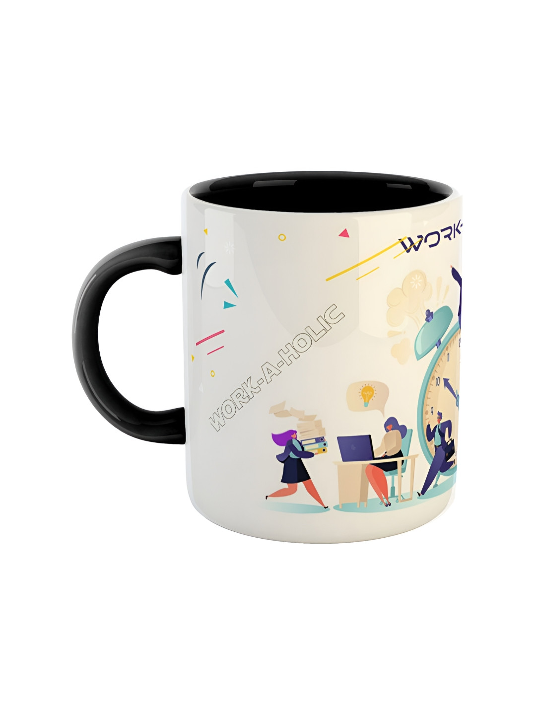 ARTBUG Decal Black Typography Ceramic Handmade Mug-350ml