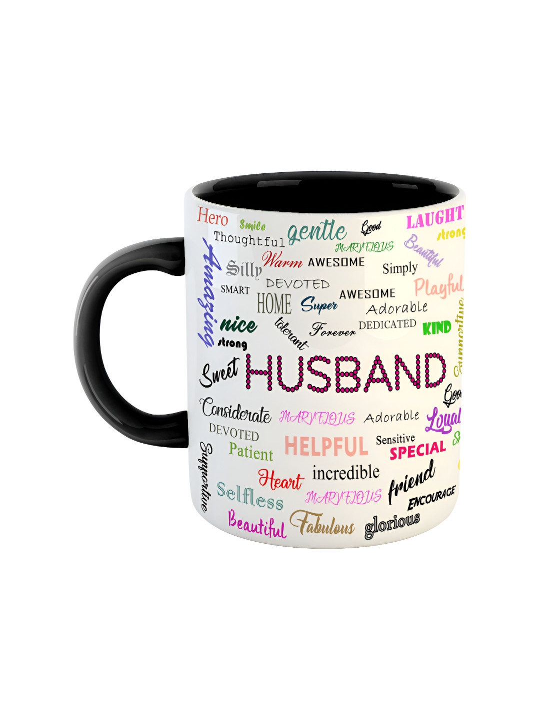 ARTBUG 24K Gold Black Typography Ceramic Microwave Safe Mug-250ml