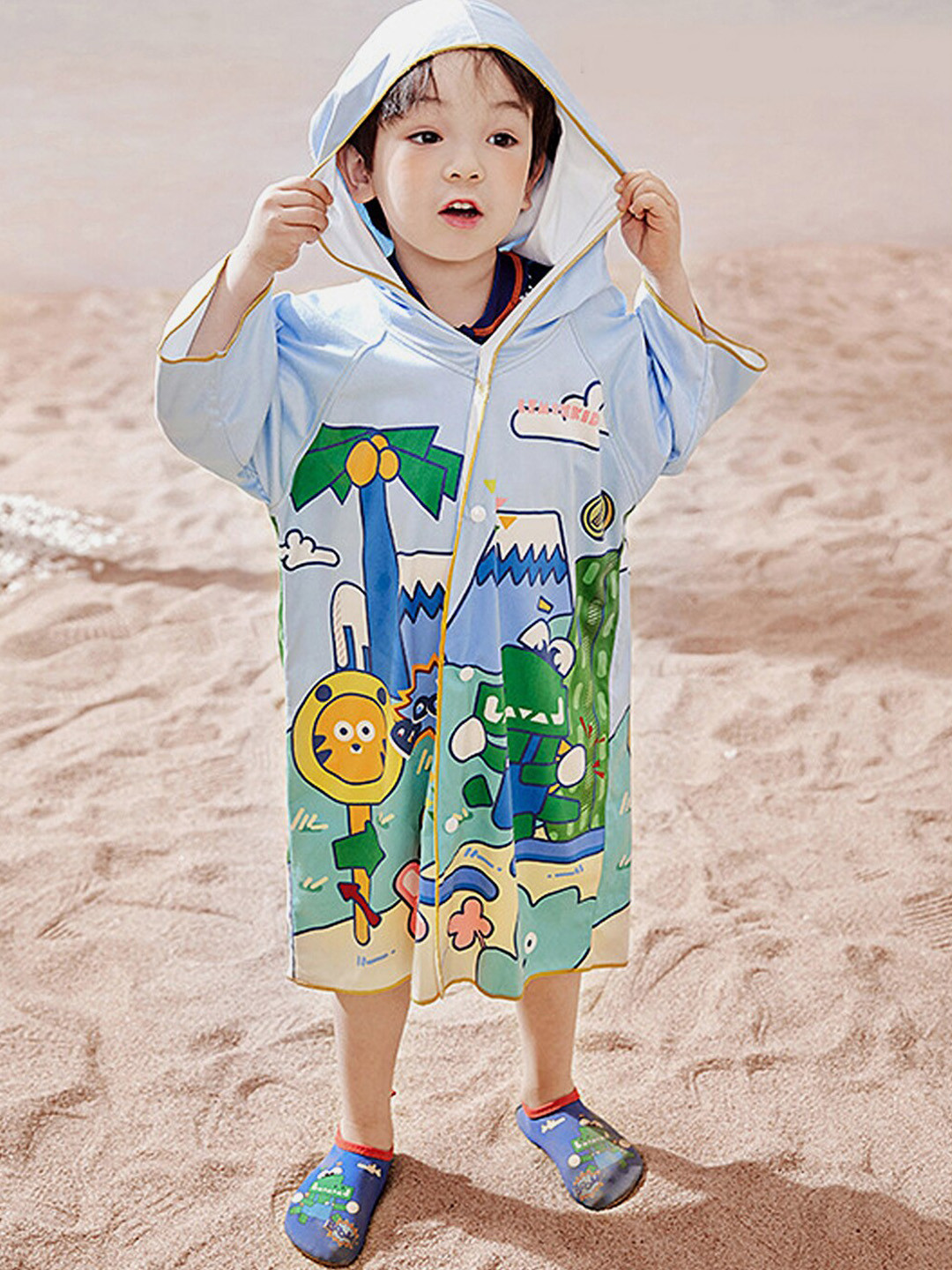 Little Surprise Box LLP Kids Hooded swim coverup