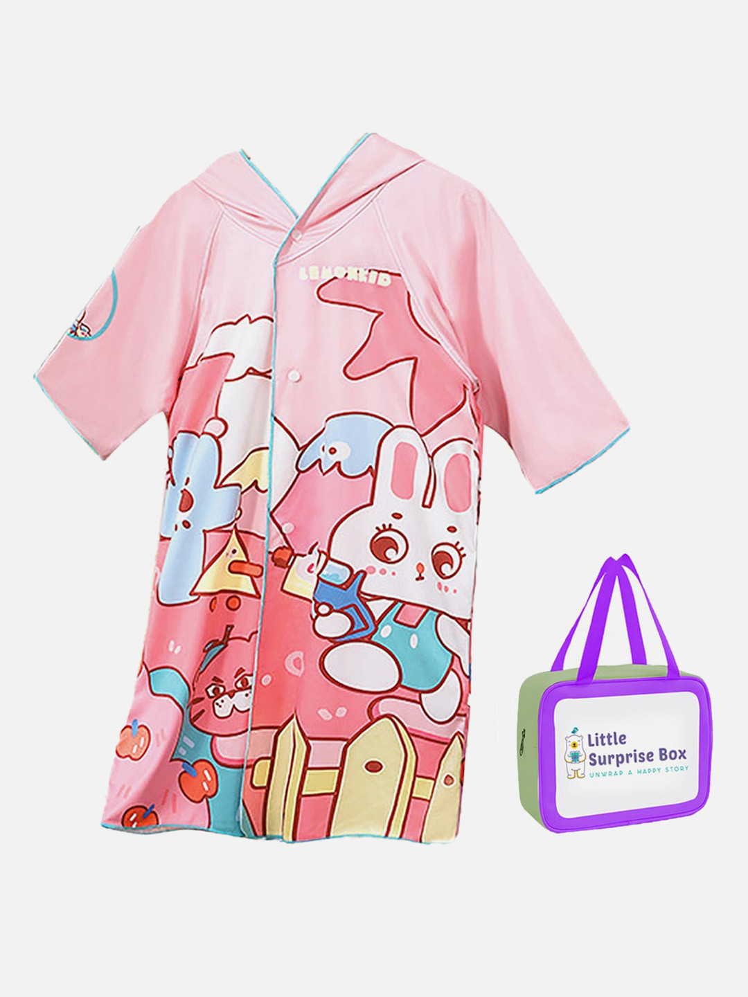 Little Surprise Box LLP Kids Hooded swim coverup