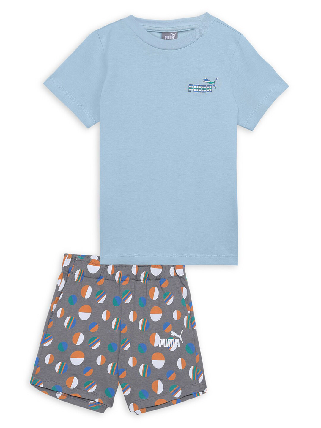 Puma Summer Camp Infants Brand Logo Printed Pure Cotton Clothing Set