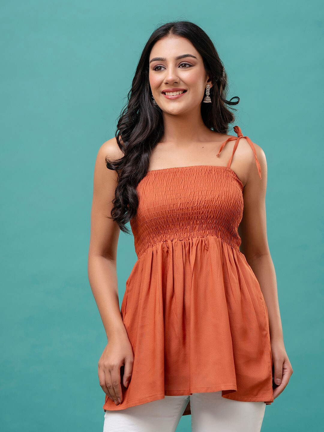 FERANOID Hip Length Sleeveless Tunic