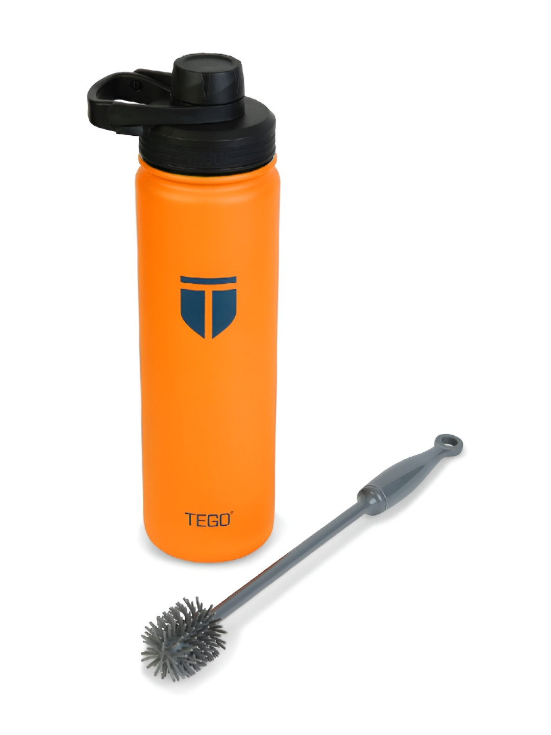 TEGO Orange & Black Stainless Steel Double Wall Vacuum Water Bottle